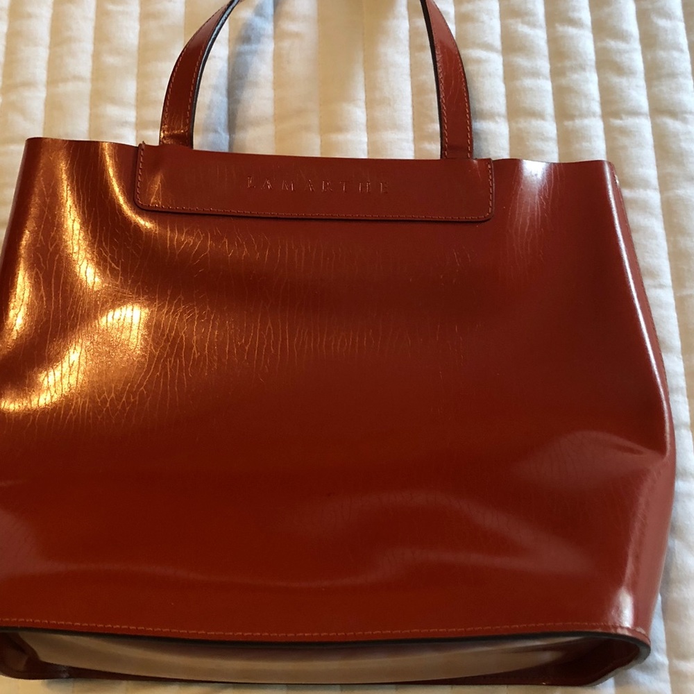 Lamarthe red patent leather purse
